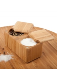 Make the meal! Have salt, pepper and your favorite spices at your beck and call with this double square salt box. The 360-degree rotating lid lets you grab on the go, taking meals from mediocre to masterful in a quick sprinkle. Make the meal! Have salt, pepper and your favorite spices at your beck and call with this double square salt box. The 360-degree rotating lid lets you grab on the go, taking meals from mediocre to masterful in a quick sprinkle.
