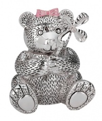 Reed & Barton Silver Plate Girl Bear Bank Reed & Barton Silver Plate Girl Bear Bank