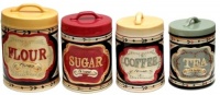 Flour, Sugar, Coffee and Tea Canister Set Flour, Sugar, Coffee and Tea Canister Set