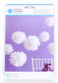 Martha Stewart Crafts Pom Poms, White, Medium