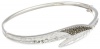 Judith Jack Silver Rain Hammered Sterling Silver and Marcasite Crossover Bangle Bracelet, 2.7