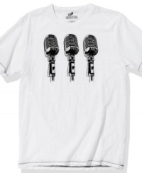 Speak up with some amplified style wearing this t-shirt from Kenneth Cole Reaction. Speak up with some amplified style wearing this t-shirt from Kenneth Cole Reaction.