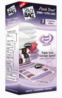 Space Bag 2 Pack Fresh Scent Jumbo & Extra Large Lavender Scent Space Bag, each, Lavendar, Box 6 X 3 X 13 Space Bag 2 Pack Fresh Scent Jumbo & Extra Large Lavender Scent Space Bag, each, Lavendar, Box 6 X 3 X 13