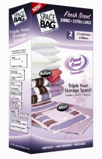 Space Bag 2 Pack Fresh Scent Jumbo & Extra Large Lavender Scent Space Bag, each, Lavendar, Box 6 X 3 X 13