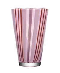 With a retro feel and stripes of pretty purple hues, the beach-inspired Cabana vase brightens any space with irresistible style. Designed by Ludvig Lofgren for Kosta Boda. With a retro feel and stripes of pretty purple hues, the beach-inspired Cabana vase brightens any space with irresistible style. Designed by Ludvig Lofgren for Kosta Boda.