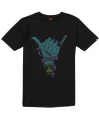Rise up. Breath life into his look thanks to the undead and this tee from Quiksilver. Rise up. Breath life into his look thanks to the undead and this tee from Quiksilver.