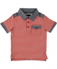 Sean John Boys 4-7 Stripe Polo (6, Red) Sean John Boys 4-7 Stripe Polo (6, Red)