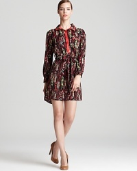 This belted Aqua dress is a natural choice this season, polished and playful with a feather print and partially-buttoned silhouette through the front. This belted Aqua dress is a natural choice this season, polished and playful with a feather print and partially-buttoned silhouette through the front.