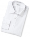 Van Heusen Men's Poplin Solid Long Sleeve Spread Collar Shirt,White,15 32/33