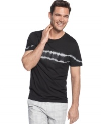 Don't get tied down to boring t-shirt style. Freshen up your look with this print shirt from Calvin Klein. Don't get tied down to boring t-shirt style. Freshen up your look with this print shirt from Calvin Klein.