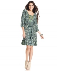 Studding and embroidery at the front of Style&co.'s petite dress complements the bold print with an artisanal feel. Easy to wear with flat sandals or go fashion-forward with open-toe booties! Studding and embroidery at the front of Style&co.'s petite dress complements the bold print with an artisanal feel. Easy to wear with flat sandals or go fashion-forward with open-toe booties!
