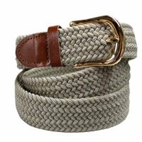 Ivory Tan Braided Elastic Stretch Belt Ivory Tan Braided Elastic Stretch Belt