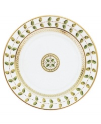 For any elegant holiday affair the Bernardaud Constance Dinnerware Collection makes for timeless presentation of your seasonal fare. Ornate design inspired by the Empire Period with gold outlined acorn and oak leaves that symbolize strength and longevity. A dash a sage rims each piece behind a golden laurel vine while touches of red with gold trim further complement the pattern. For any elegant holiday affair the Bernardaud Constance Dinnerware Collection makes for timeless presentation of your seasonal fare. Ornate design inspired by the Empire Period with gold outlined acorn and oak leaves that symbolize strength and longevity. A dash a sage rims each piece behind a golden laurel vine while touches of red with gold trim further complement the pattern.