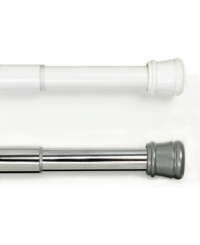 A bathroom essential in sleek, modern chrome, this adjustable shower curtain rod is a perfect match for any style of décor. A bathroom essential in sleek, modern chrome, this adjustable shower curtain rod is a perfect match for any style of décor.