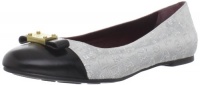 Marc by Marc Jacobs Women's 626070/12 Ballet Flat,Silver Embossed Logo,37.5 EU/37.5-7.5 M US Marc by Marc Jacobs Women's 626070/12 Ballet Flat,Silver Embossed Logo,37.5 EU/37.5-7.5 M US
