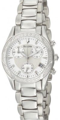 Bulova Women's 96R134 Diamond Case Mother-Of-Pearl Dial Bracelet Watch Bulova Women's 96R134 Diamond Case Mother-Of-Pearl Dial Bracelet Watch