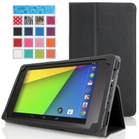 MoKo Google New Nexus 7 FHD 2nd Gen Case - Slim Folding Cover Case for Google Nexus 2 7.0 Inch 2013 Generation Android 4.3 Tablet, BLACK (with Smart Cover Auto Wake / Sleep Feature) MoKo Google New Nexus 7 FHD 2nd Gen Case - Slim Folding Cover Case for Google Nexus 2 7.0 Inch 2013 Generation Android 4.3 Tablet, BLACK (with Smart Cover Auto Wake / Sleep Feature)