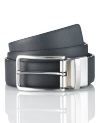 Sleek and refined, this Calvin Klein belt proves you don't need bells & whistles to create a signature look. Sleek and refined, this Calvin Klein belt proves you don't need bells & whistles to create a signature look.