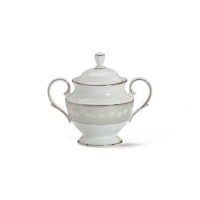 Lenox Bellina Bone China Platinum Banded Sugar Bowl Lenox Bellina Bone China Platinum Banded Sugar Bowl