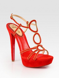 Instantly feminine strappy design pairing soft suede with chic goldtone chain trim. Self-covered heel, 5½ (140mm)Covered platform, 1½ (40mm)Compares to a 4 heel (100mm)Leather and chain upperAdjustable ankle strapLeather liningSignature red leather solePadded insoleMade in Italy Instantly feminine strappy design pairing soft suede with chic goldtone chain trim. Self-covered heel, 5½ (140mm)Covered platform, 1½ (40mm)Compares to a 4 heel (100mm)Leather and chain upperAdjustable ankle strapLeather liningSignature red leather solePadded insoleMade in Italy