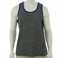 Kenneth Cole Reaction (093) Black Combo (black, white and royal blue) Horizontal Stripes Tank Top Kenneth Cole Reaction (093) Black Combo (black, white and royal blue) Horizontal Stripes Tank Top