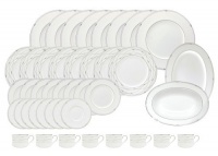 Royal Doulton Precious Platinum 42-Piece Bone China Set, Service for 8 Royal Doulton Precious Platinum 42-Piece Bone China Set, Service for 8