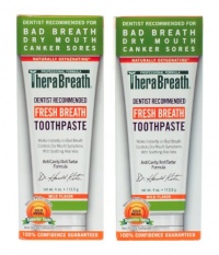 Dr. Katz TheraBreath Oxygenating Toothpaste, with Aloe Vera, 4-Ounce Tubes (Pack of 2)