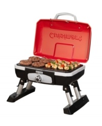 Signature grill flavor is yours wherever and whenever you want it. The compact and extremely portable design of this powerful gas grill makes it the perfect companion for any occasion, heating up in less than 4 minutes with ample space to serve up something sensational. 3-year warranty. Model CGG-180T. Signature grill flavor is yours wherever and whenever you want it. The compact and extremely portable design of this powerful gas grill makes it the perfect companion for any occasion, heating up in less than 4 minutes with ample space to serve up something sensational. 3-year warranty. Model CGG-180T.
