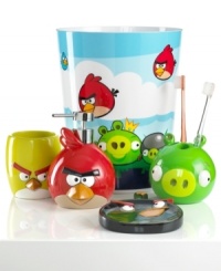 The latest gaming craze soars into your bath space with this Angry Birds Burst soap and lotion dispenser. Fans of the game will love spotting their favorite characters in these whimsical pieces that make the bathroom that much more fun. The latest gaming craze soars into your bath space with this Angry Birds Burst soap and lotion dispenser. Fans of the game will love spotting their favorite characters in these whimsical pieces that make the bathroom that much more fun.