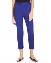 A lean, contoured fit and straight leg make up an elegant pair of cropped petite pants from T Tahari. Pair it with equally sophisticated tops and accessories. A lean, contoured fit and straight leg make up an elegant pair of cropped petite pants from T Tahari. Pair it with equally sophisticated tops and accessories.