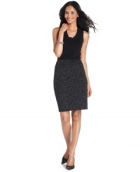 Style&co.'s petite pencil skirt features a charming animal print -- perfect for desk to drinks! Style&co.'s petite pencil skirt features a charming animal print -- perfect for desk to drinks!