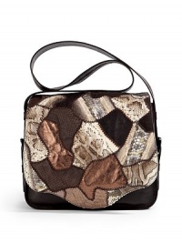 THE LOOKSquare shapeLong, leather crossbody strap with embroidery and side bucklesMulticolor python and leather patchworkFlap closureOne inside zip pocketInside metal logoTHE MATERIALPythonSuede liningTHE MEASUREMENTRemovable, adjustable crossbody strap, 18-22 drop14W X 10½H X 4DORIGINMade in Italy THE LOOKSquare shapeLong, leather crossbody strap with embroidery and side bucklesMulticolor python and leather patchworkFlap closureOne inside zip pocketInside metal logoTHE MATERIALPythonSuede liningTHE MEASUREMENTRemovable, adjustable crossbody strap, 18-22 drop14W X 10½H X 4DORIGINMade in Italy