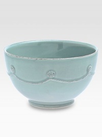 A beautiful stoneware bowl is crafted in Portugal with elegant curves that bring rustic detail and irresistibly romantic European charm to a dinner or party. From the Berry & Thread CollectionCeramic stoneware3½H X 6 diam.Dishwasher- & microwave-safeImported A beautiful stoneware bowl is crafted in Portugal with elegant curves that bring rustic detail and irresistibly romantic European charm to a dinner or party. From the Berry & Thread CollectionCeramic stoneware3½H X 6 diam.Dishwasher- & microwave-safeImported