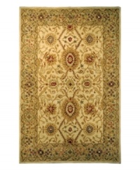 Illuminating the special qualities of a cultural rich past with its subtle, neutral tones, intriguing print and contrasting holding pattern. This area rug in beautiful hand tufted wool is enriched by an ancient pot dyeing technique for an authentic ancient look and feel. Illuminating the special qualities of a cultural rich past with its subtle, neutral tones, intriguing print and contrasting holding pattern. This area rug in beautiful hand tufted wool is enriched by an ancient pot dyeing technique for an authentic ancient look and feel.