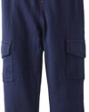 Watch Me Grow! by Sesame Street  Boys 2-7 1 Piece Cargo Pocket Pant, Navy, 4T