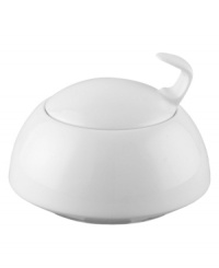 Simply smooth and modern in crisp white porcelain, the TAC 02 covered sugar offers a timeless balance of form and function. With a hooked lid and shape inspired by ancient Chinese tea bowls. Simply smooth and modern in crisp white porcelain, the TAC 02 covered sugar offers a timeless balance of form and function. With a hooked lid and shape inspired by ancient Chinese tea bowls.