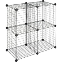 Whitmor 6070-1723 4 Storage Cubes, Black Whitmor 6070-1723 4 Storage Cubes, Black