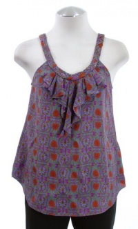 Rebecca Taylor Purple Lotus Silk Bombay Cami Shirt Top 8 Rebecca Taylor Purple Lotus Silk Bombay Cami Shirt Top 8