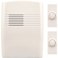 Heath Zenith SL-6162-D Wireless 2-Button Door Chime (White) Heath Zenith SL-6162-D Wireless 2-Button Door Chime (White)