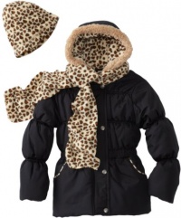 Pink Platinum Girls 7-16 Cheeta Printed Jacket, Black, 10/12 Pink Platinum Girls 7-16 Cheeta Printed Jacket, Black, 10/12