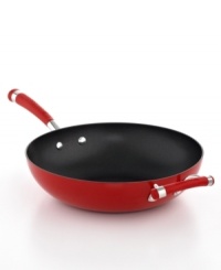 A generously sized pan offers the perfect space for mastering the art of stir fry, tempura & other gourmet cuisine. A heavy-gauge construction heats up quickly & evenly and offers the TOTAL Food Release System and Dupont Autograph Nonstick for simple release, healthier cooking & easy cleanup. Lifetime warranty. A generously sized pan offers the perfect space for mastering the art of stir fry, tempura & other gourmet cuisine. A heavy-gauge construction heats up quickly & evenly and offers the TOTAL Food Release System and Dupont Autograph Nonstick for simple release, healthier cooking & easy cleanup. Lifetime warranty.