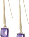 Kenneth Cole New York Modern Tanzanite Square Crystal Long Drop Earrings