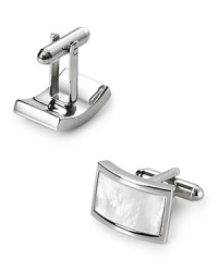 A sloping rectangle of iridescent mother of pearl brings a stately dimension to your distinctive workweek attire. Wear it to formal gatherings as well to demonstrate your taste for refinement. A sloping rectangle of iridescent mother of pearl brings a stately dimension to your distinctive workweek attire. Wear it to formal gatherings as well to demonstrate your taste for refinement.