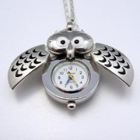 Owl Watch w / Keychain Clip Pocket Watch Owl Watch w / Keychain Clip Pocket Watch