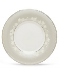 Underscore the elegance and delicacy of your Bellina cup with this matching bone china saucer displaying the same delicate floral design with textured white beads and stunning platinum trim. From Lenox's dinnerware and dishes collection. Underscore the elegance and delicacy of your Bellina cup with this matching bone china saucer displaying the same delicate floral design with textured white beads and stunning platinum trim. From Lenox's dinnerware and dishes collection.