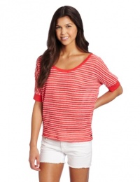 Roxy Juniors Doheny 2 Knit Top, Hot Rose Stripe, X-Large Roxy Juniors Doheny 2 Knit Top, Hot Rose Stripe, X-Large