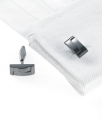 Punctuate your look with these muted, sophisticated cufflinks from Kenneth Cole Reaction.