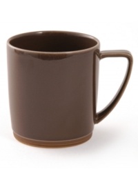 Rich chocolate hues and a dashing coupe shape give this collection from Calvin Klein undeniably chic style. The Tonal Edge dinnerware features lush brown glaze over fine porcelain with a matte bisque rim to create a duality of color. Rich chocolate hues and a dashing coupe shape give this collection from Calvin Klein undeniably chic style. The Tonal Edge dinnerware features lush brown glaze over fine porcelain with a matte bisque rim to create a duality of color.