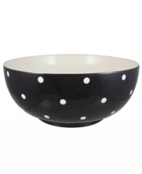 A spirited way to serve up your favorite salads, pastas and sides! This collection of handy salad bowls is adorned with a classic hand-painted dot pattern on a fun range of mix and match colors. From Spode's collection of dinnerware and dishes. A spirited way to serve up your favorite salads, pastas and sides! This collection of handy salad bowls is adorned with a classic hand-painted dot pattern on a fun range of mix and match colors. From Spode's collection of dinnerware and dishes.