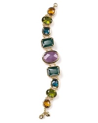 Crafted of gold plate and accented by chunky stones, this eye catching bracelet from Carolee will add the label's much adored glamor to every look. Crafted of gold plate and accented by chunky stones, this eye catching bracelet from Carolee will add the label's much adored glamor to every look.